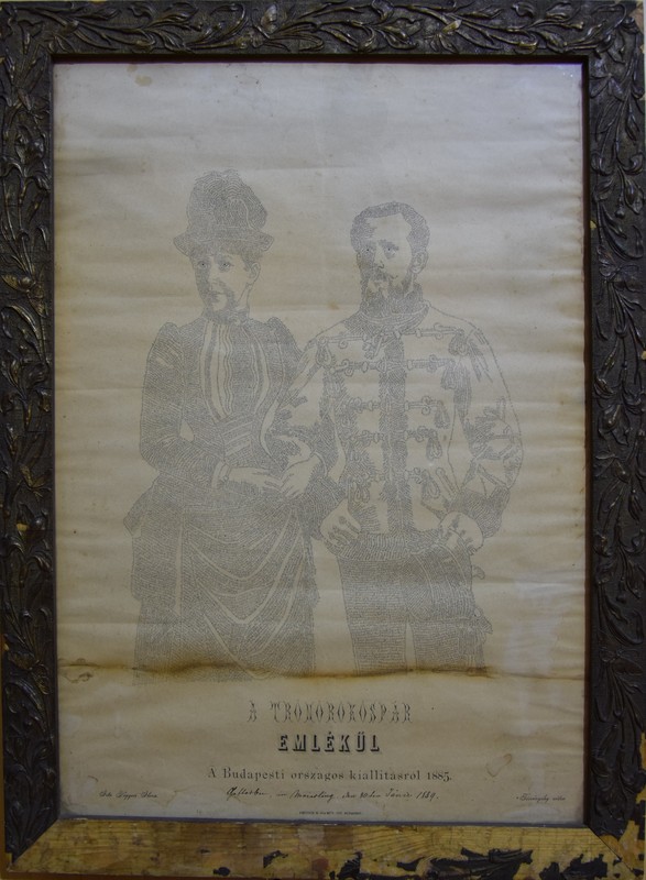 Písaný obraz následníka trónu Rudolfa s manželkou (foto: Múzeum v Kežmarku)