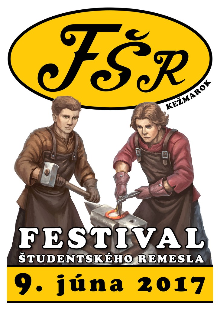 Ilustrovaný plagát k podujatiu 5. ročník festivalu študentského remesla.