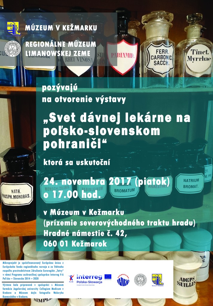 Odkaz na podrobné informácie v kalendári podujatí: Svet dávnej lekárne na poľsko-slovenskom pohraničí.